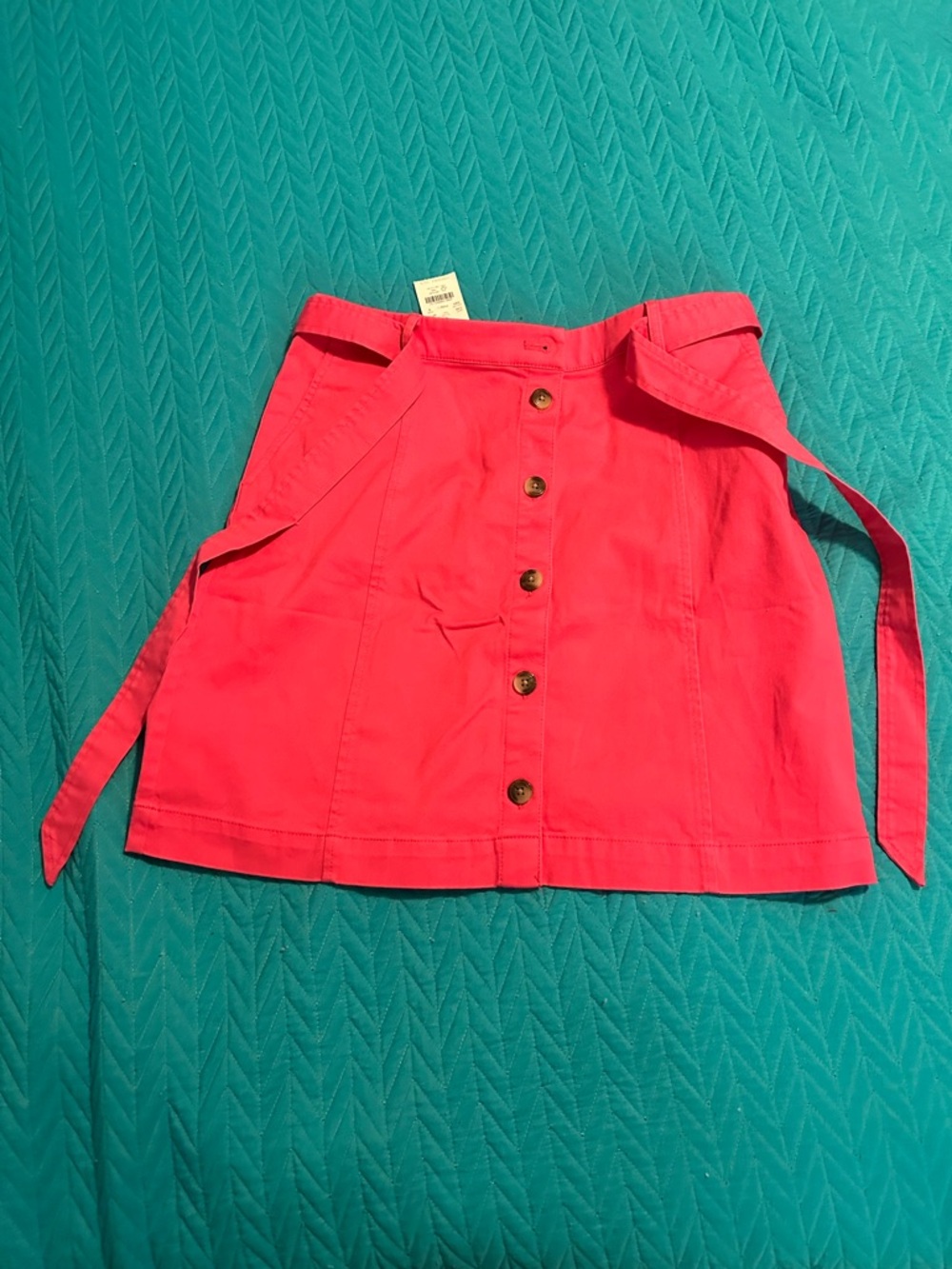 J. Crew Pink Valentines Day Skirt with Tie Sz 8 NWT
